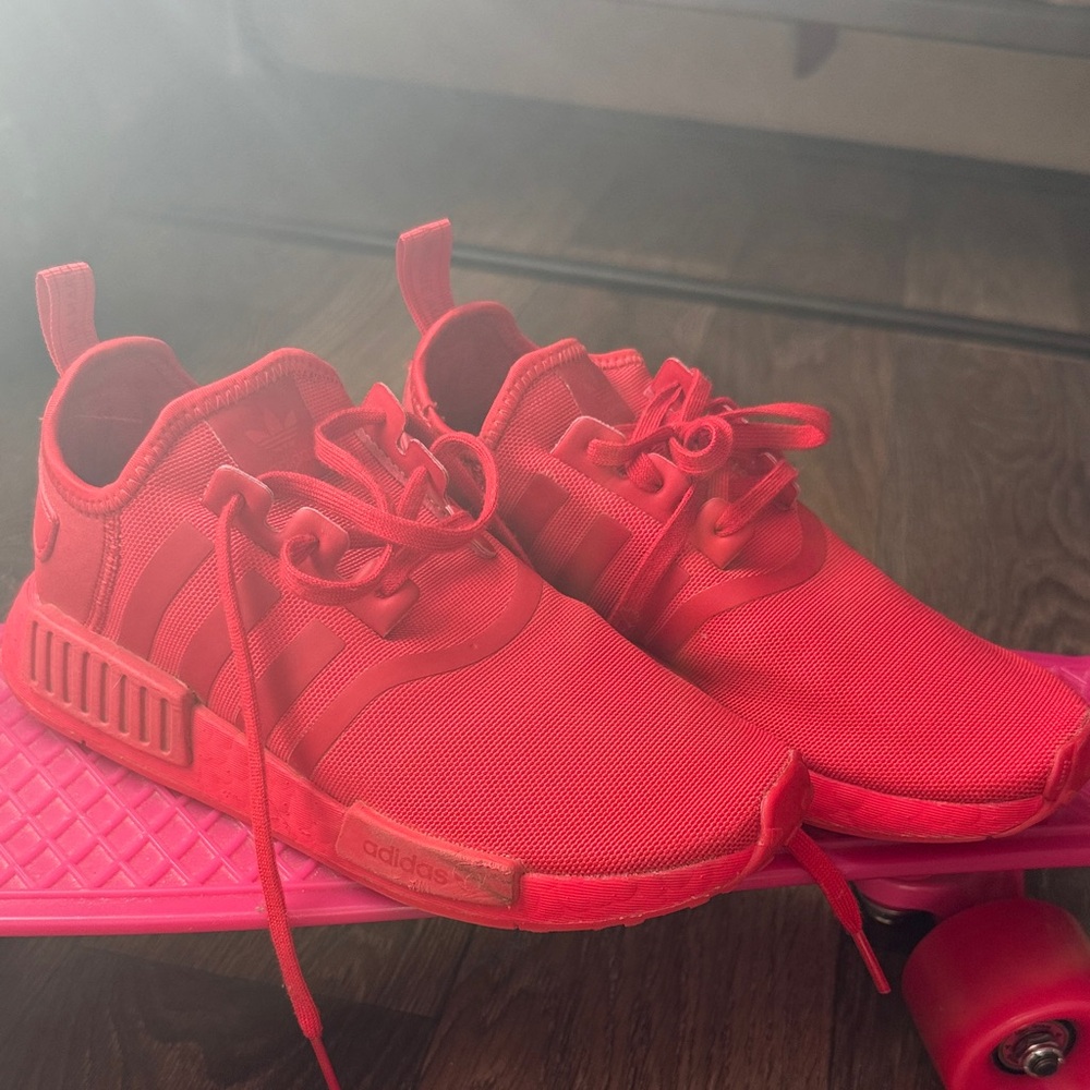 Adidas Boy’s Bright Red Sneakers